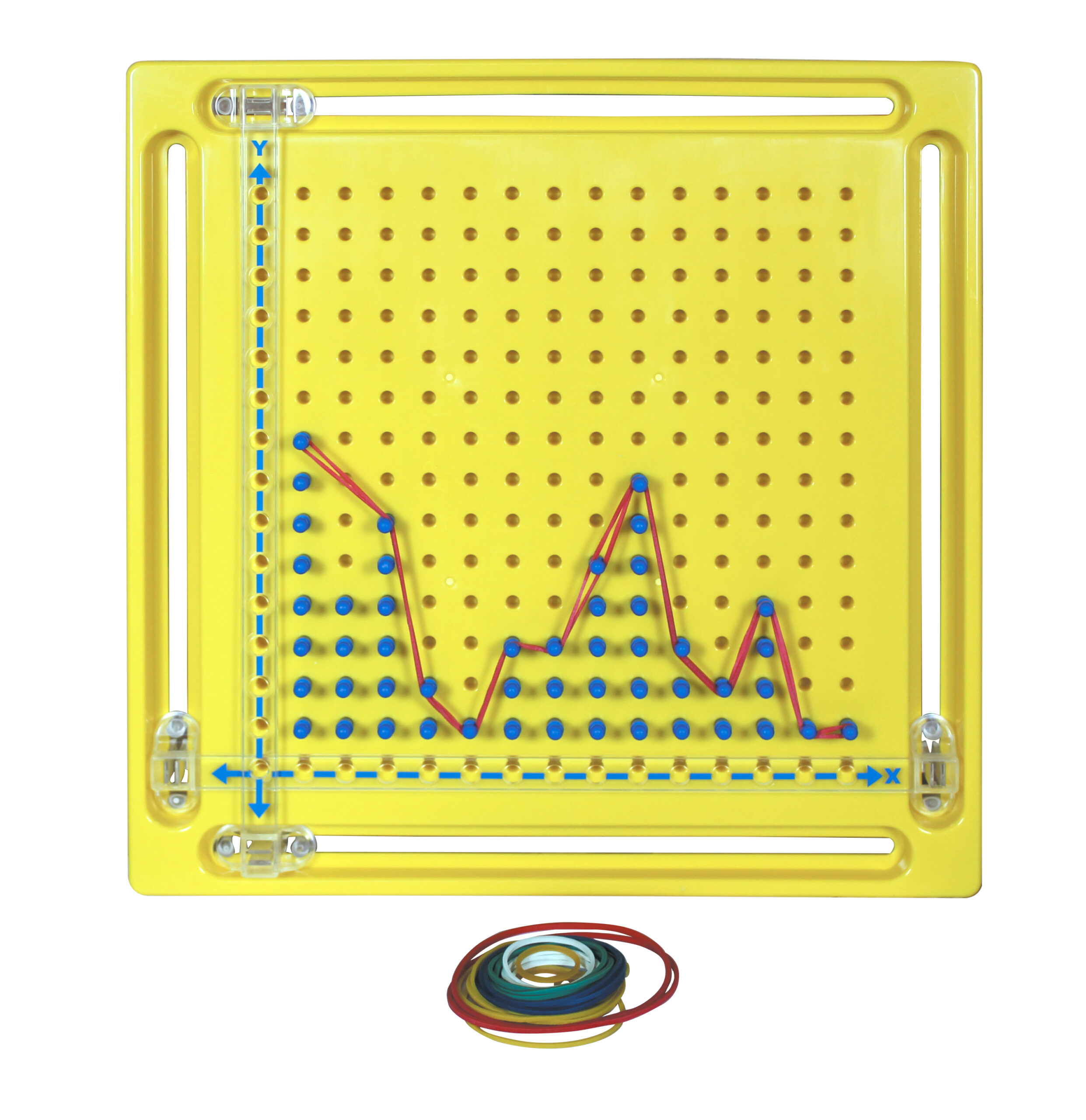 X-Y axis coordinate geoboard for mathematics lab