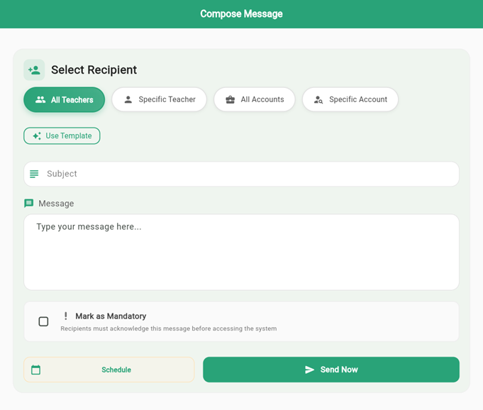 Mandatory Messages, In-App Inbox & WhatsApp